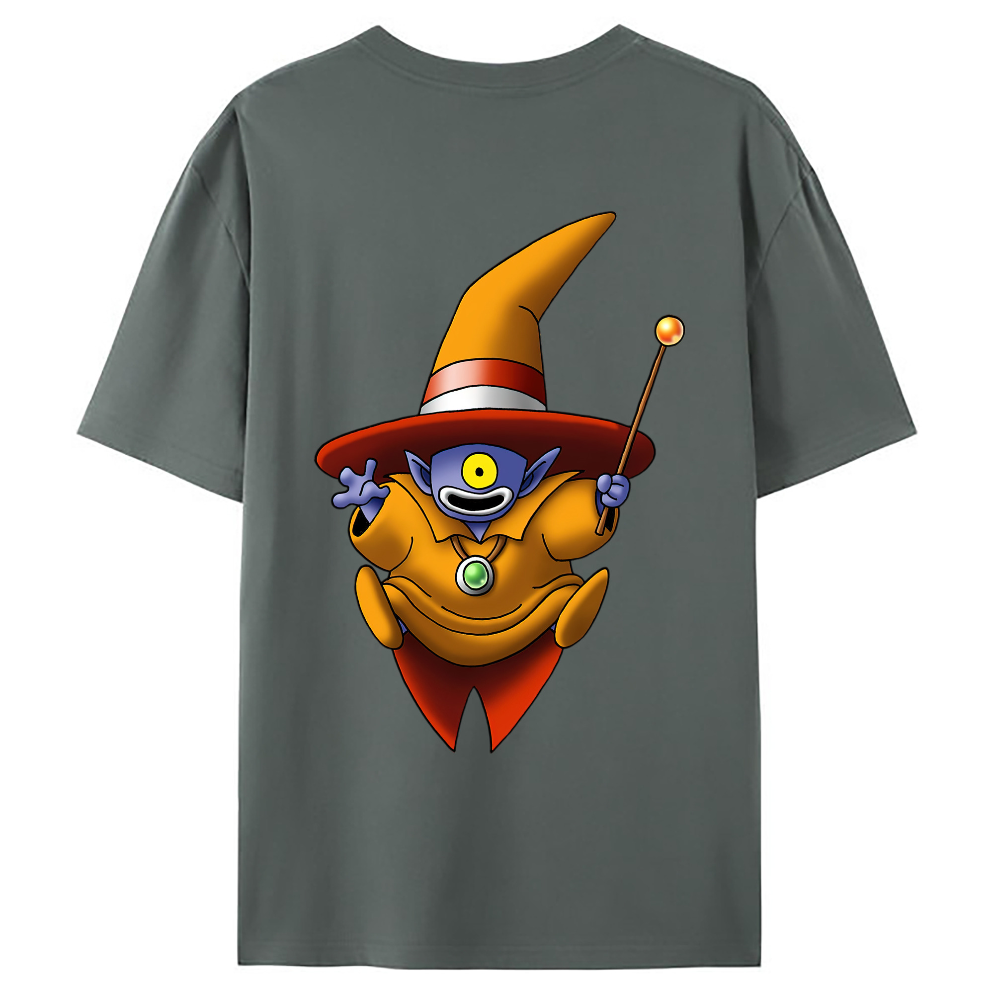 （画像用） ドラゴンクエスト Doragon Kuesuto Dragon Quest 綿100％ メンズ半袖Tシャツ（バックプリント） 通気性